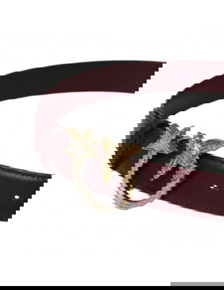 Pinko Love Birds Jewel Star H3 W 100125A111 burgundy belt