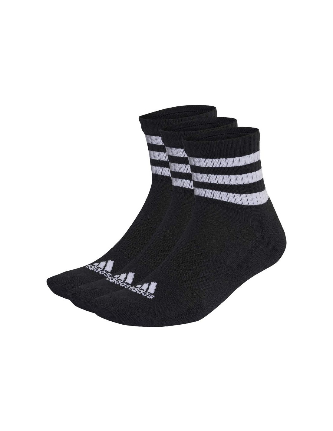 adidas 3Stripes Cushioned Sportswear MidCut Socks 3 Pairs IC1317