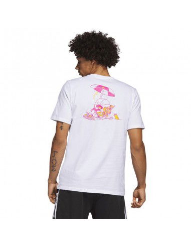 Adidas Lil Stripe Spring Break Graphic Short Sleeve Basketball Tee M IC1868