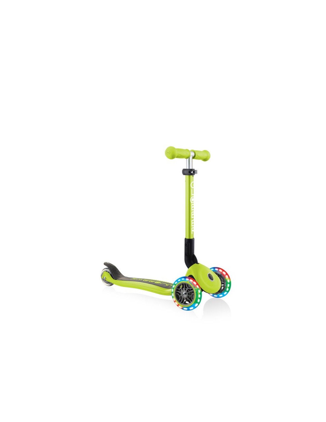 3wheel scooter Globber Foldable Lights Lime Green Jr 437106
