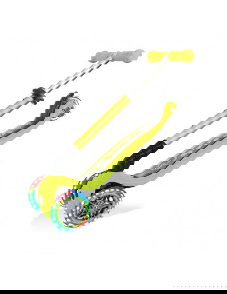 3wheel scooter Globber Foldable Lights Lime Green Jr 437106
