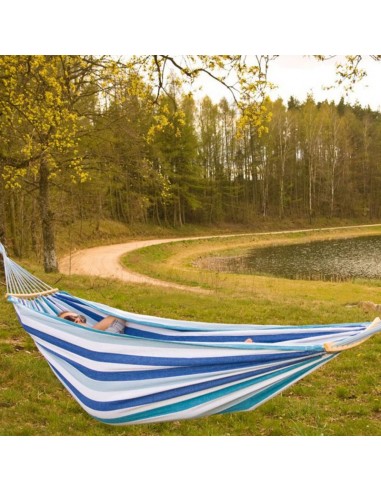 Garden hammock 2 people Luxe XXL 250x150 cm blue 1021201