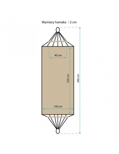 Garden hammock 2 people Luxe XXL 250x150 cm blue 1021201