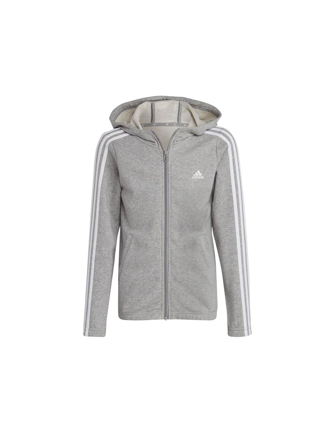 adidas Essentials 3Stripes FullZip Hoodie Jr IC3635