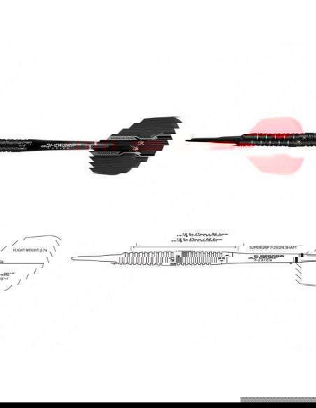 Harrows Wolfram Infinity 97 Softip HSTNK000013388 Darts