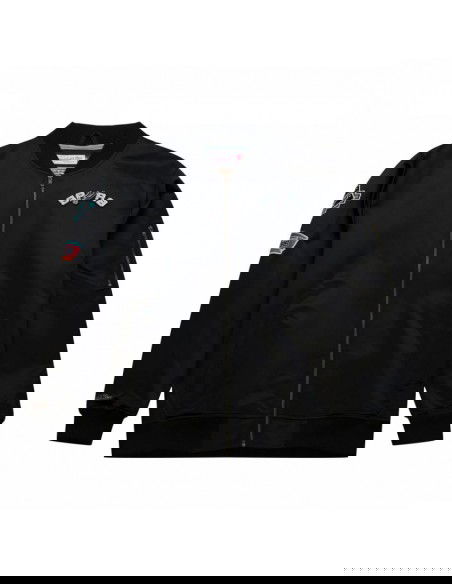 Mitchell Ness Lightweight Satin Bomber San Antonio Spurs M Jacket SJKT6599SASYYPPPBLCK