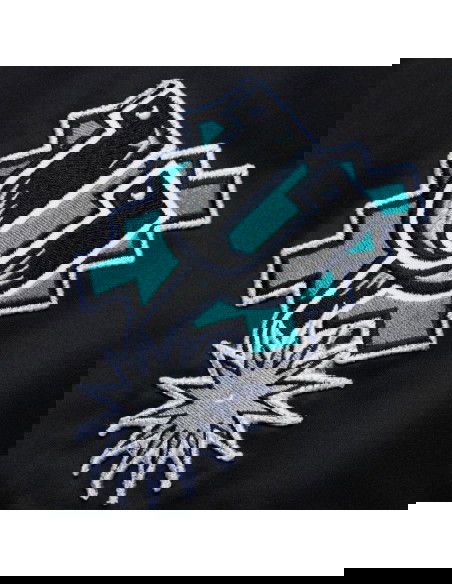 Mitchell Ness Lightweight Satin Bomber San Antonio Spurs M Jacket SJKT6599SASYYPPPBLCK