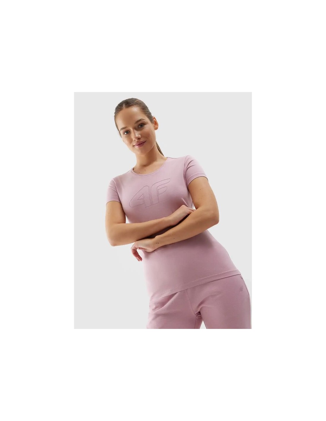 Women's slim Tshirt with logo 4F 4FWSS24TTSHF116327M