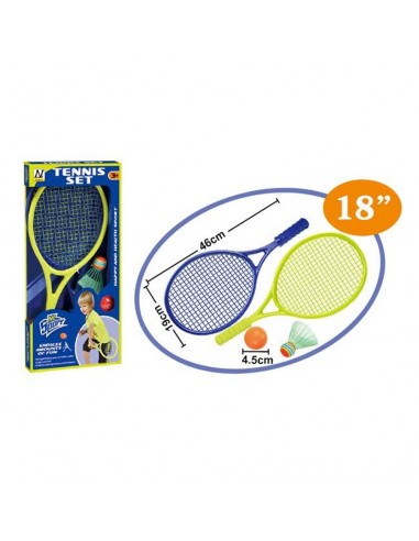 Toy 2 rackets 46cm shuttlecock ball