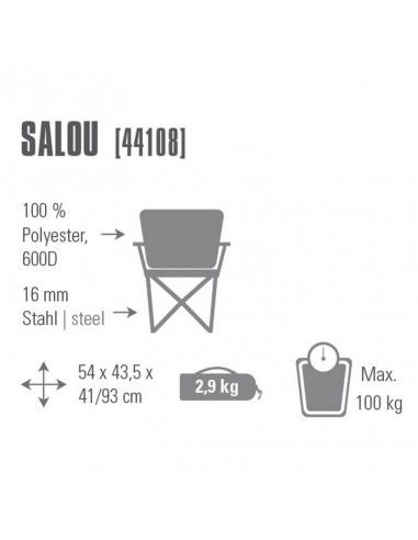 Folding Chair High Peak Salou 44108