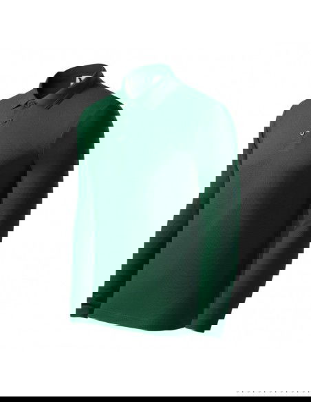 Malfini Pique Polo LS M MLI221D3 dark green polo shirt