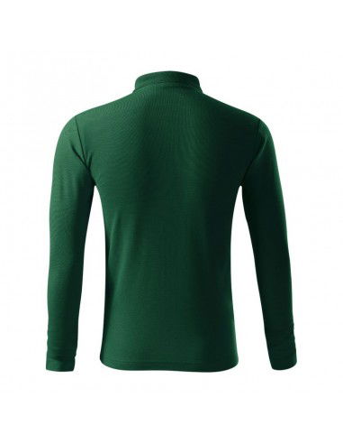 Malfini Pique Polo LS M MLI221D3 dark green polo shirt