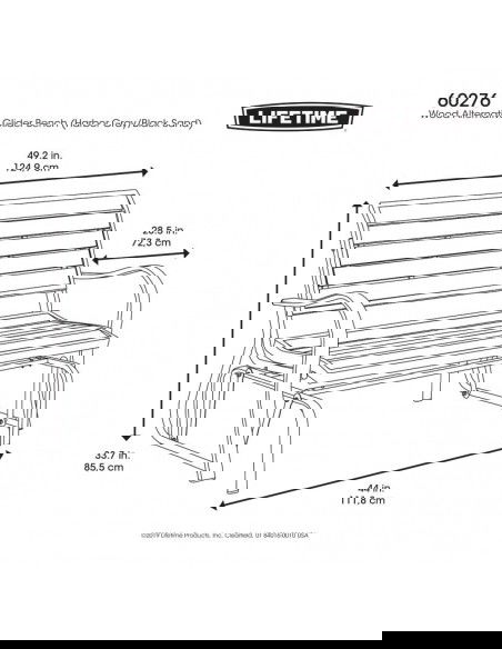 Lifetime 60276 rocking bench