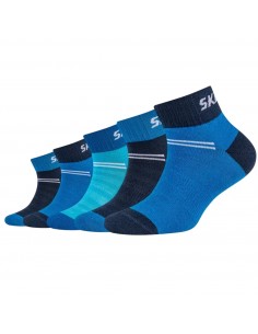 Skechers Mesh Ventilation Quarter Boys and Grils 5PPK Socks SK420555801