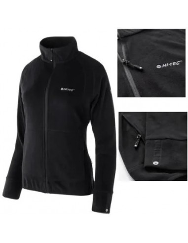 Hi-Tec 92800197992 Fleece Γυναικεία Ζακέτα με Φερμουάρ σε Γκρι Χρώμα