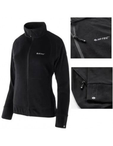Hi-Tec 92800197992 Fleece Γυναικεία Ζακέτα με Φερμουάρ σε Γκρι Χρώμα