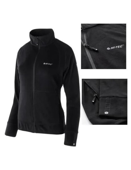 Hi-Tec 92800197992 Fleece Γυναικεία Ζακέτα με Φερμουάρ σε Γκρι Χρώμα