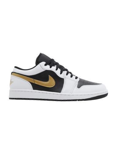 Jordan 1 Low White Black Metallic Gold Swoosh 553558172 MBS