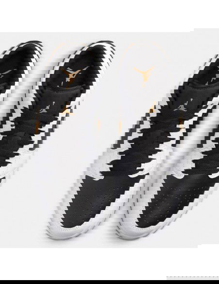 Jordan 1 Low White Black Metallic Gold Swoosh 553558172 MBS