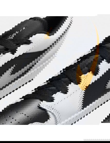 Jordan 1 Low White Black Metallic Gold Swoosh 553558172 MBS