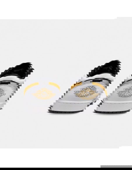 Jordan 1 Low White Black Metallic Gold Swoosh 553558172 MBS