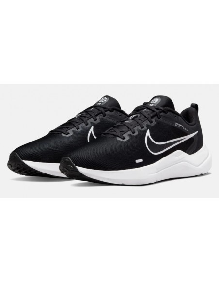 Nike Downshifter 12 DD9293-001 Ανδρικά Αθλητικά Παπούτσια Running Black / White / Dark Smoke Grey / Pure Platinum