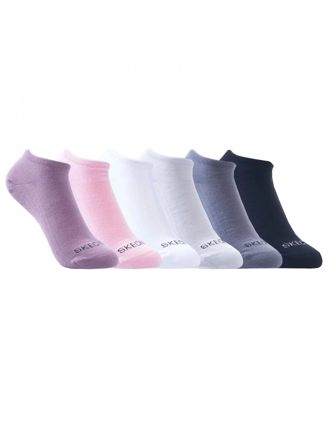 Skechers 6pk Womens No Show Socks S114230AST