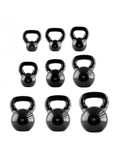 Kettlebell iron covered with vinyl black HMS KNV20