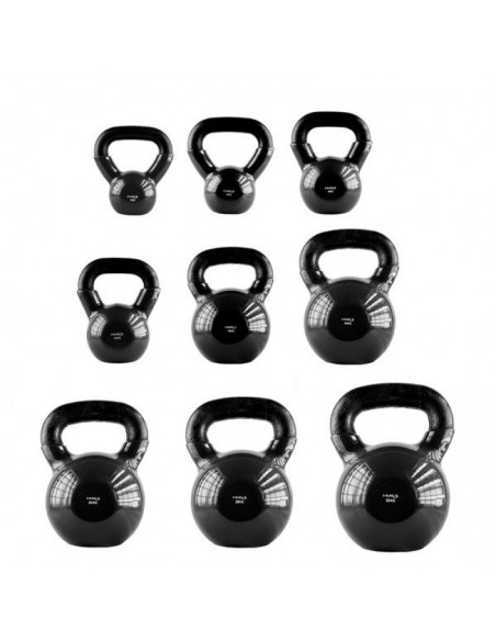 Kettlebell iron covered with vinyl black HMS KNV20