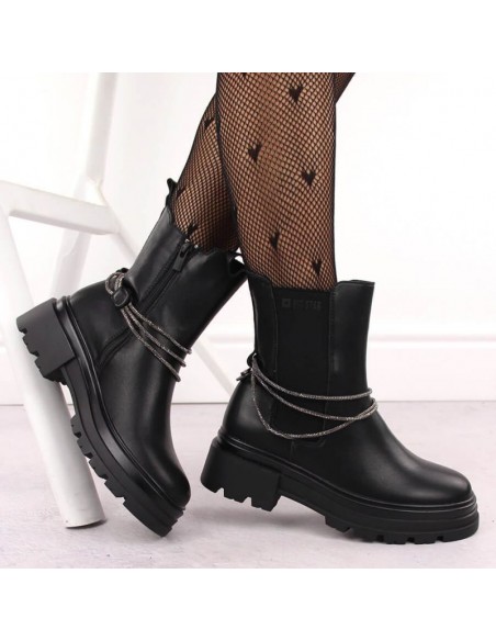 Big Star W leather ankle boots INT2053 INT2053