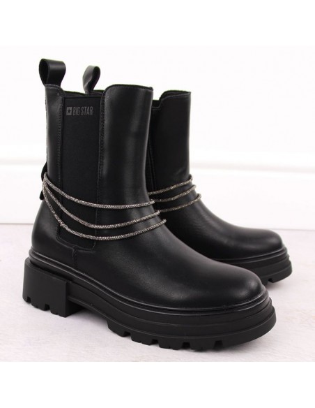 Big Star W leather ankle boots INT2053 INT2053