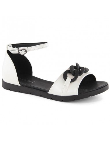 Vinceza Vinceza W JAN309B flat sandals with a chain white