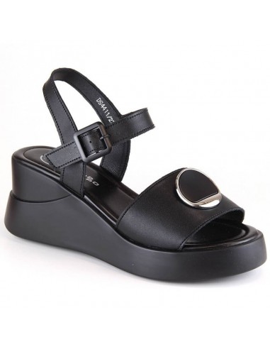 Filippo Filippo leather wedge sandals W DS4411 black