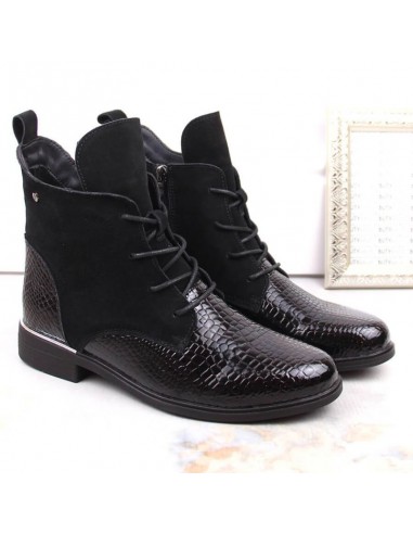 Filippo W PAW476 black patent leather insulated boots