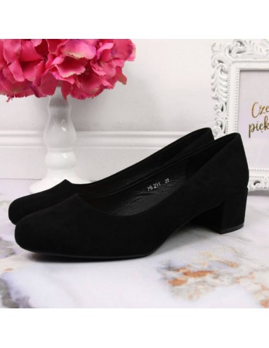 Sergio Leone W SK354C suede block pumps black