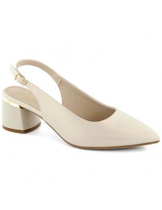 Elegant full Sergio Leone W SK439B pearl sandals
