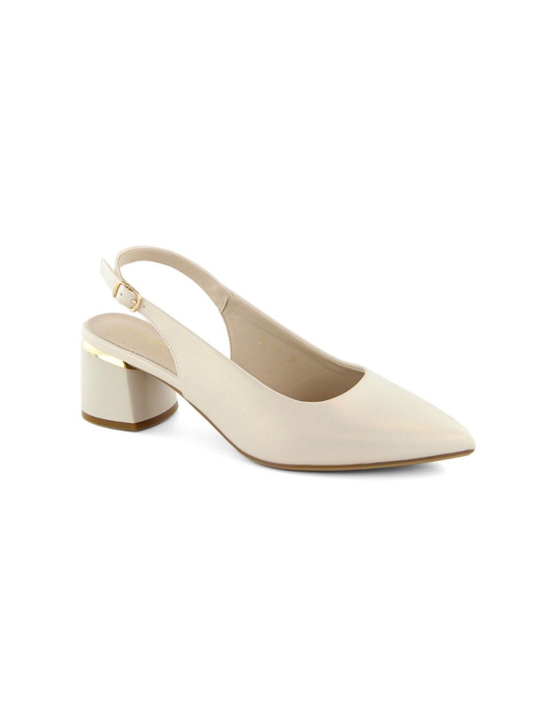 Elegant full Sergio Leone W SK439B pearl sandals