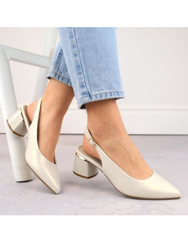 Elegant full Sergio Leone W SK439B pearl sandals