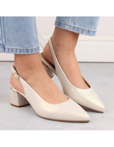 Elegant full Sergio Leone W SK439B pearl sandals