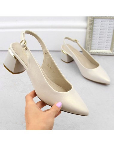 Elegant full Sergio Leone W SK439B pearl sandals