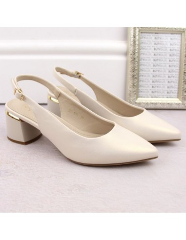 Elegant full Sergio Leone W SK439B pearl sandals