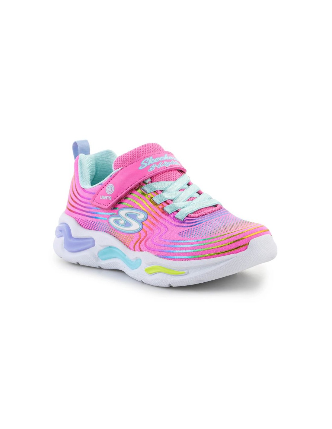 Skechers SLights Wavy Beams Jr 302338LPKMT shoes