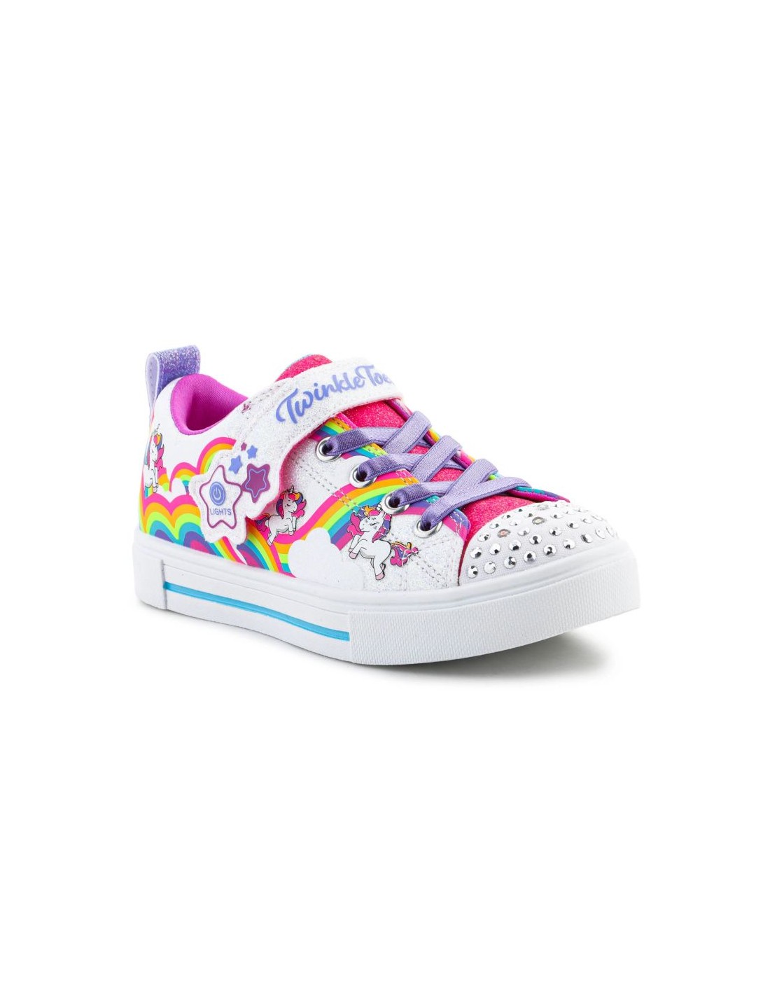 Skechers Twinkle Toes S Lights Twinkle Sparks Jumpin Clouds Jr 314809LWMLT shoes