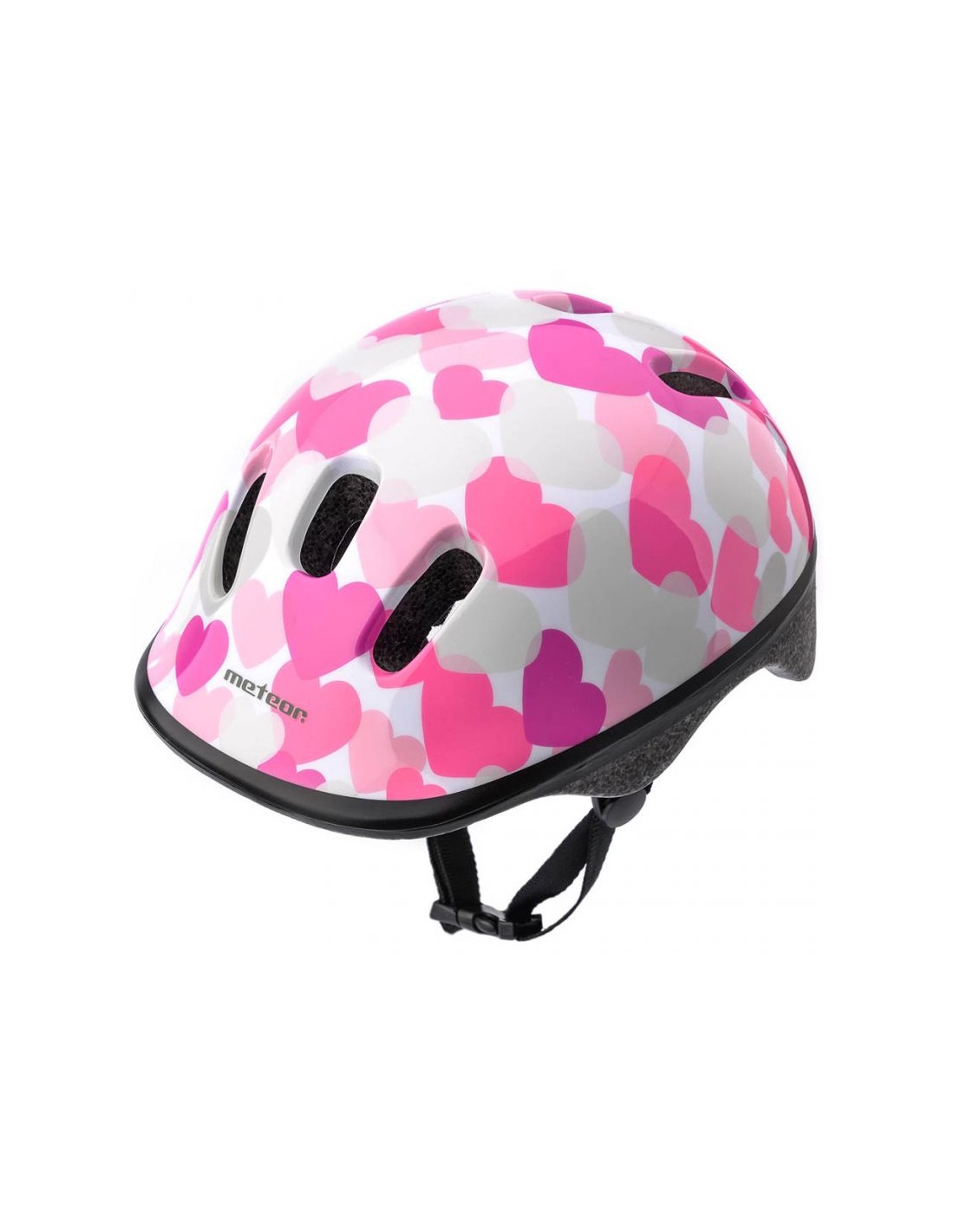 Bike helmet Meteor KS06 Hearts pink size XS 4448cm Jr 24818