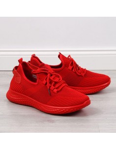 NewS M EVE266B red textile sports shoes