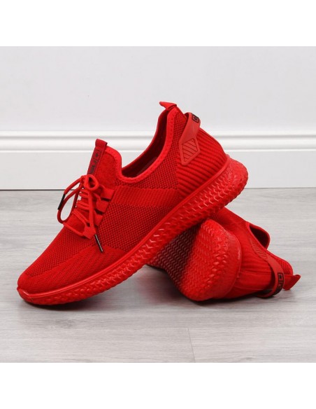 NewS M EVE266B red textile sports shoes