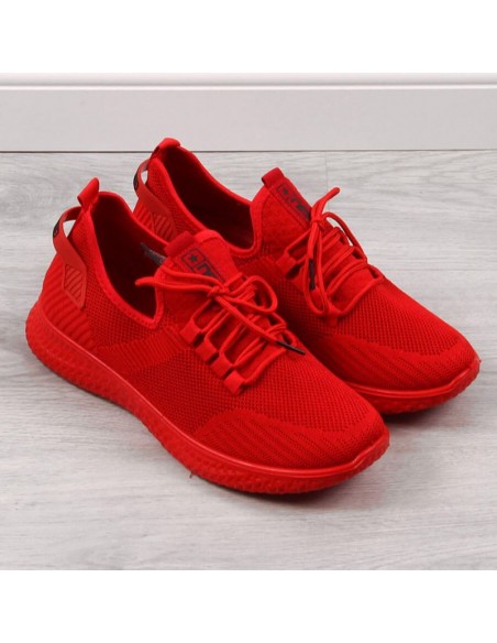 NewS M EVE266B red textile sports shoes