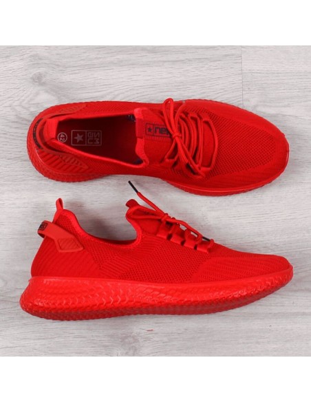 NewS M EVE266B red textile sports shoes