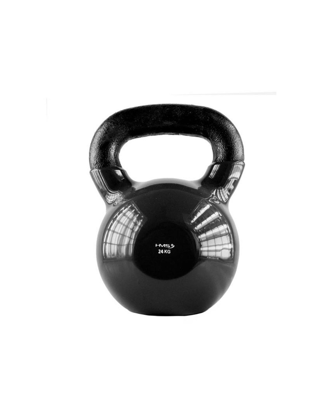 Kettelebell cast iron covered with vinyl black HMS KNV24