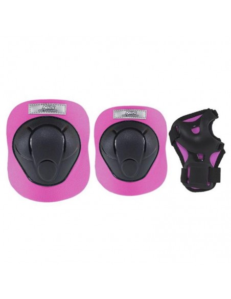 Protectors set Nils Extreme black and pink H210 size S